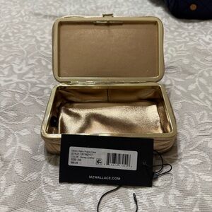 MZ Wallace retro frame case Honey Leather